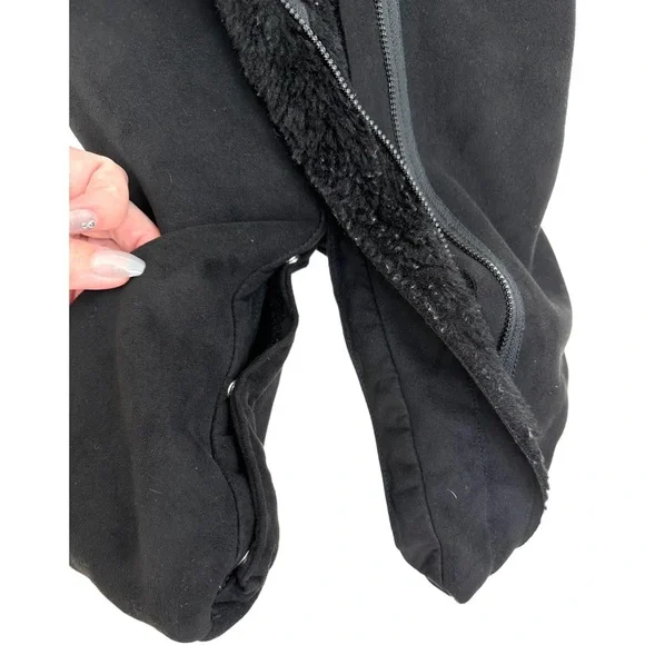 Baby Gap Faux Suede Fleece Lined Bunting Full Zip & Snap Legs Size 6-12 Months